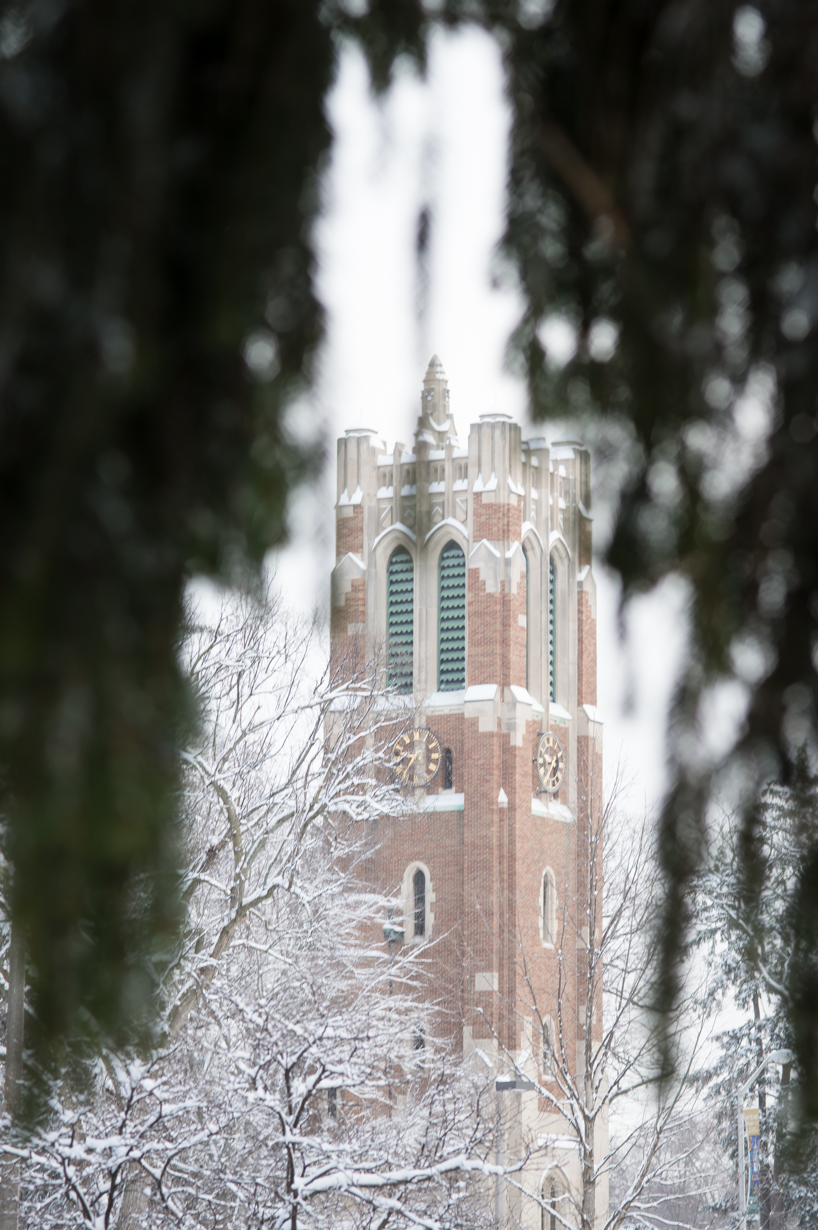 Beaumont Tower in winter