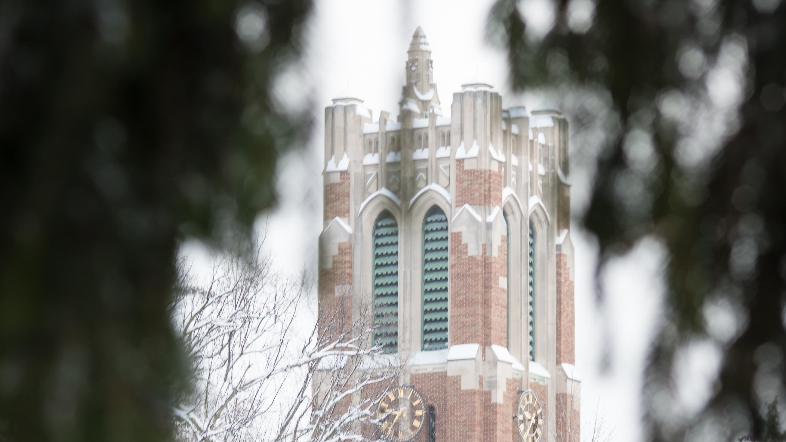 Beaumont Tower in winter